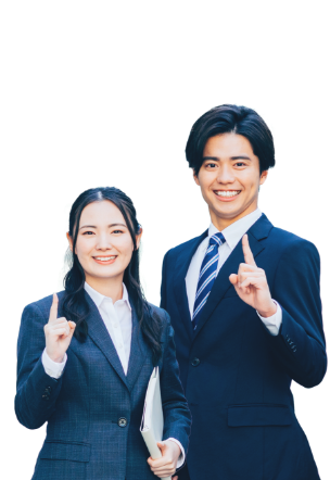 働く若い男女